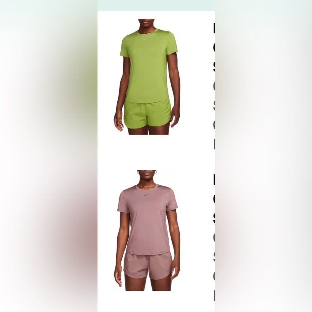 Two women’s Nike dri-fit workout tops